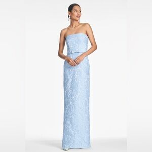 Sachin & Babi Sophia Jacquard Gown Ice Blue 14
